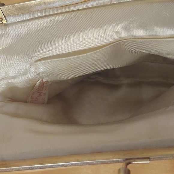 Richere by Walborg Off White Mid Century Modern Beaded Wristlet Clutch Handbag - Picture 13 of 16